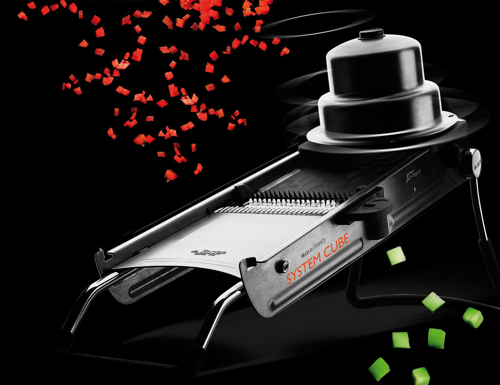 De Buyer Mandoline Revolution &amp; Master Edelstahl – Profi-Gemüsehobel mit 3 oder 6 Julienne-Klingen