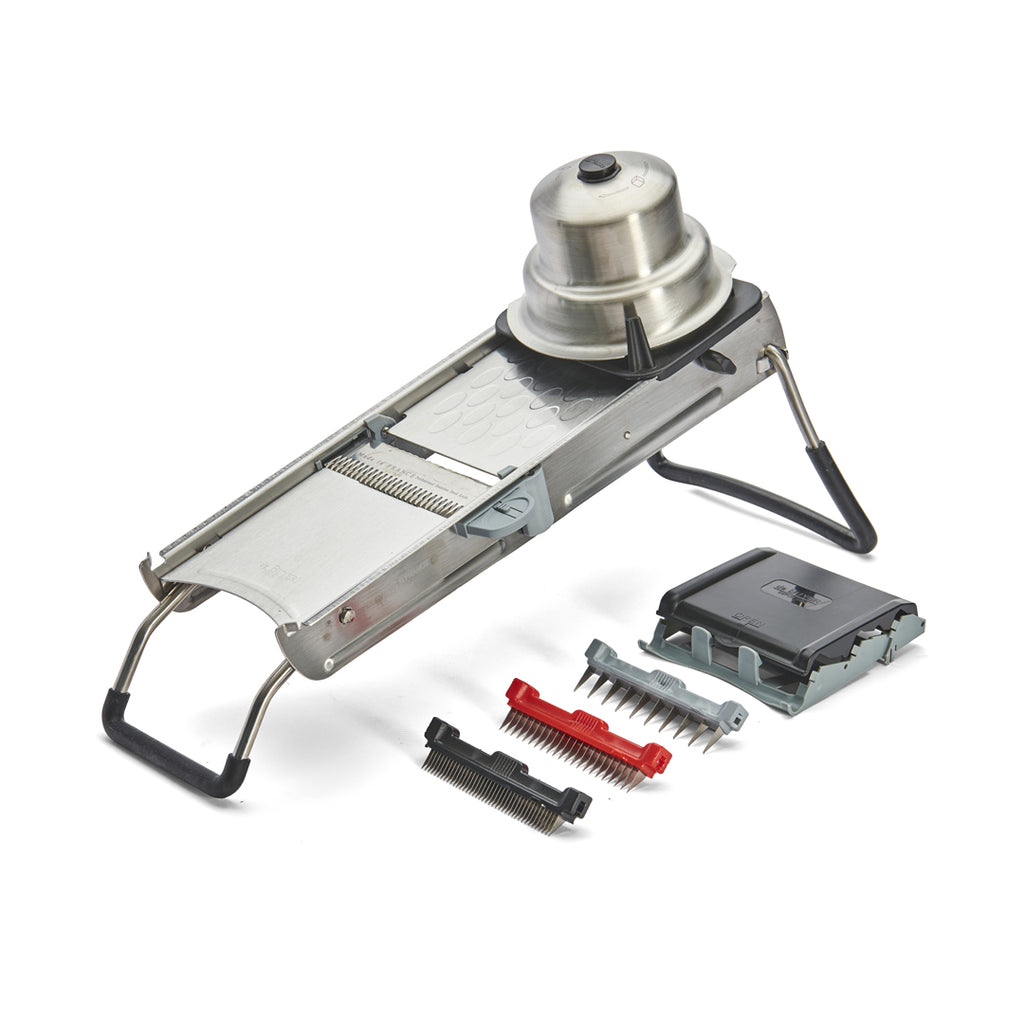 De Buyer Mandoline Revolution &amp; Master Edelstahl – Profi-Gemüsehobel mit 3 oder 6 Julienne-Klingen