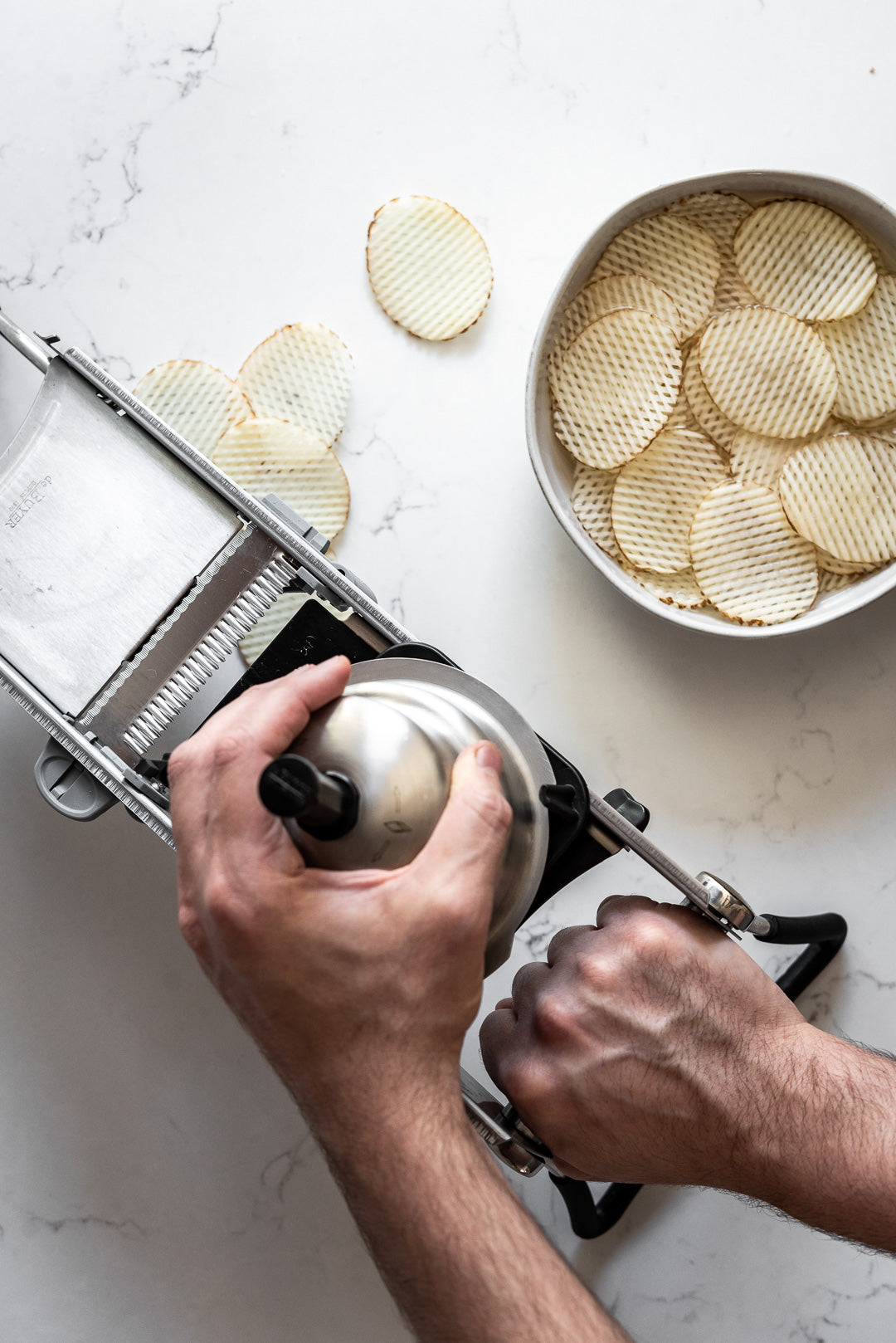 De Buyer Mandoline Revolution &amp; Master Edelstahl – Profi-Gemüsehobel mit 3 oder 6 Julienne-Klingen