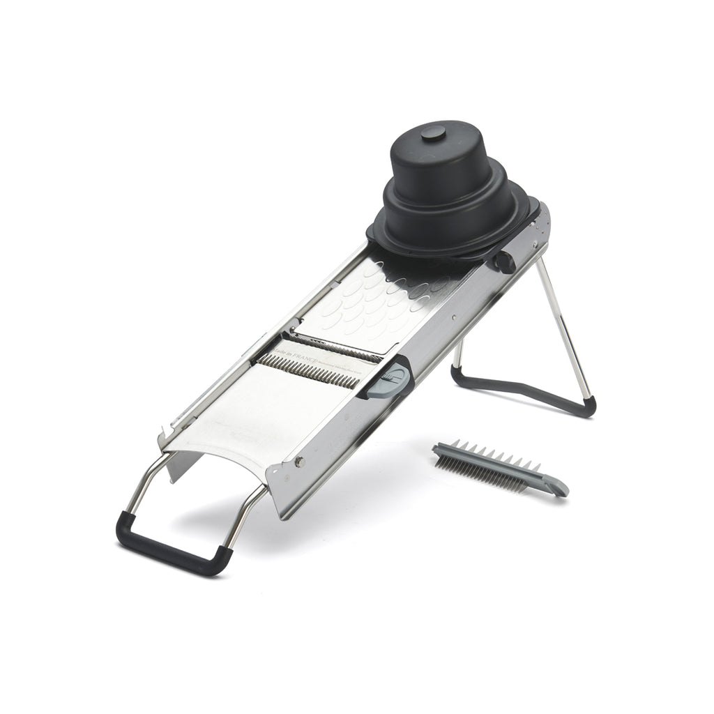 De Buyer Mandoline Access Edelstahl – Gemüsehobel mit 2 Julienne-Klingen