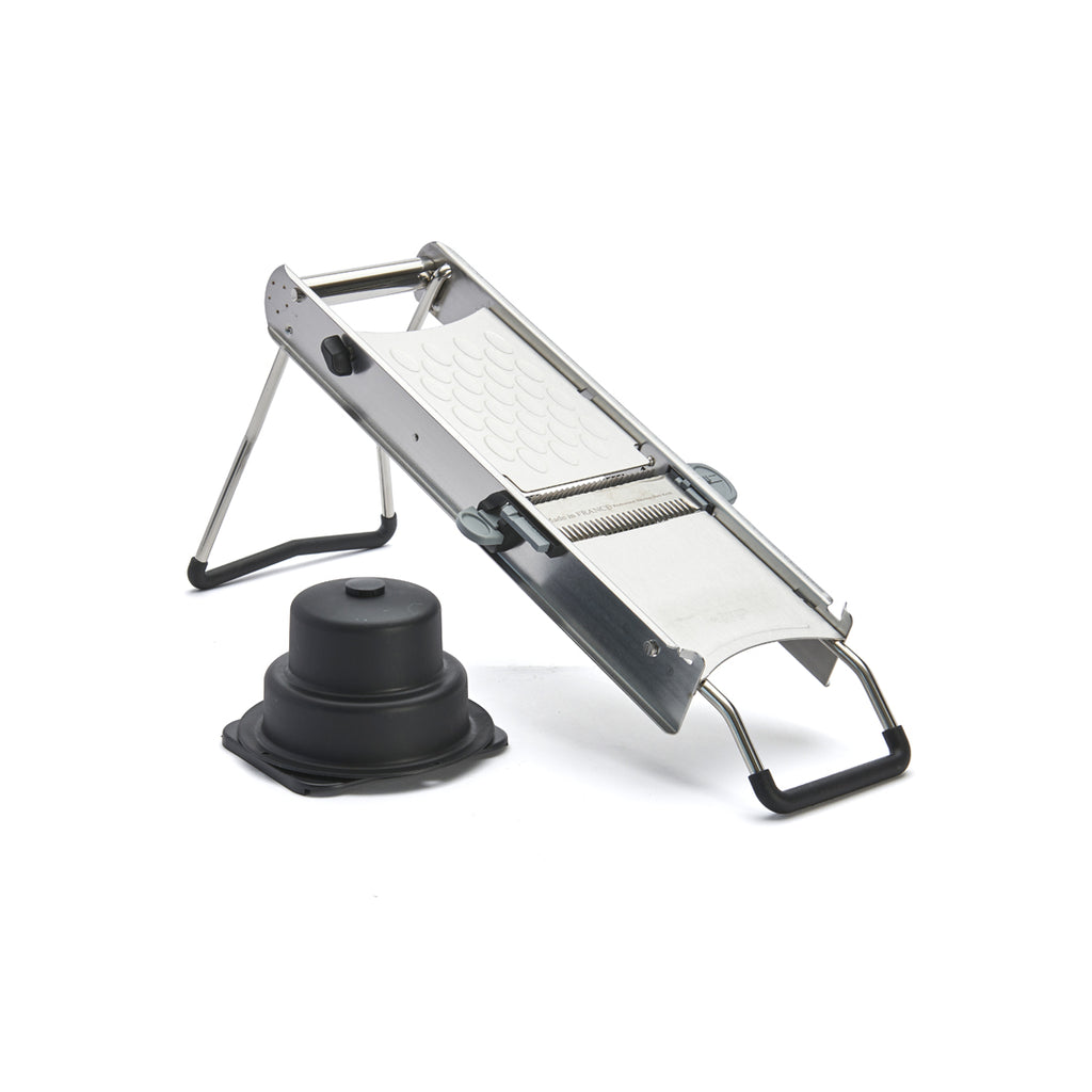De Buyer Mandoline Access Edelstahl – Gemüsehobel mit 2 Julienne-Klingen