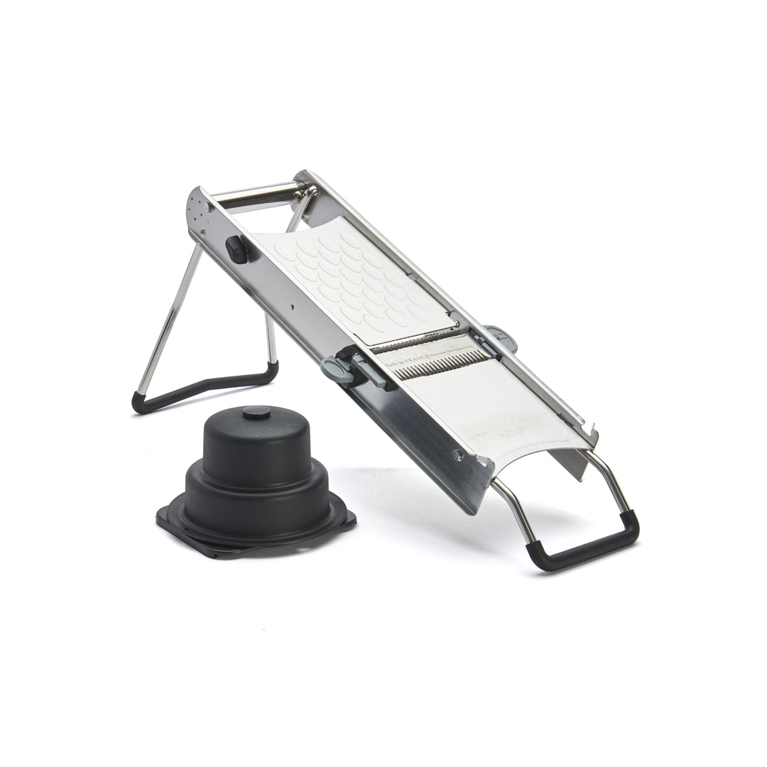 De Buyer Mandoline Access Edelstahl – Gemüsehobel mit 2 Julienne-Klingen