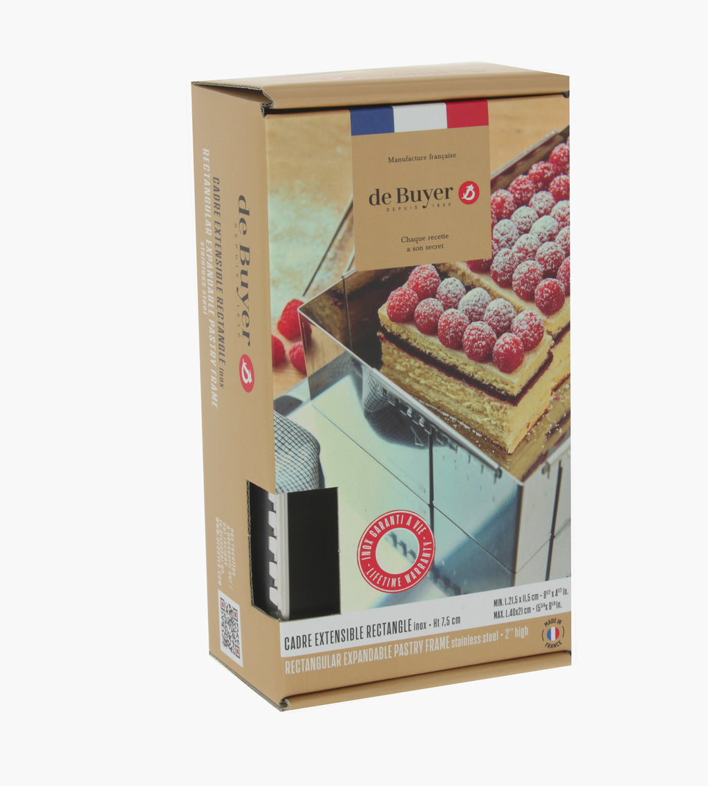 De Buyer Patisserie-Rahmen verstellbar – Quadratisch &amp; Rechteckig, 4 Größen