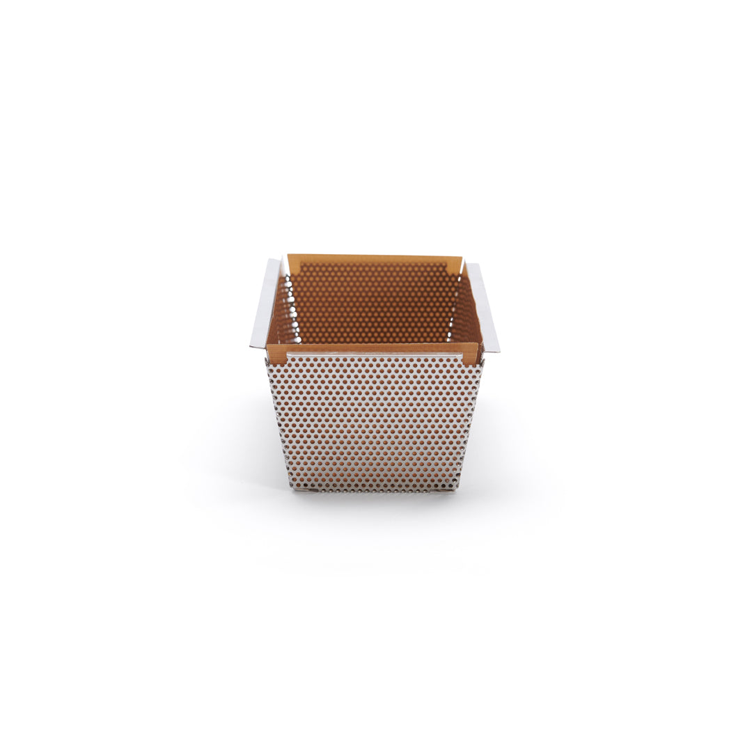 De Buyer Plumcake Forato Backform Edelstahl perforiert – 26 cm, mit 2 Antihaft-Backfolien