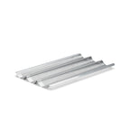 De Buyer 3 Baguette Inox Backblech Edelstahl perforiert – für 3 Baguettes, 40 × 26,5 cm