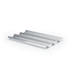 De Buyer 3 Baguette Inox Backblech Edelstahl perforiert – für 3 Baguettes, 40 × 26,5 cm