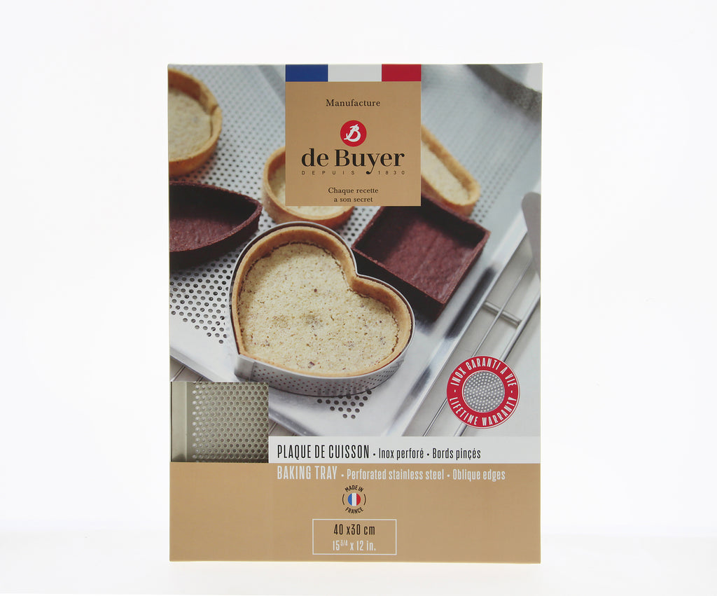De Buyer Perforata Inox Backblech Edelstahl perforiert – 40 × 30 cm