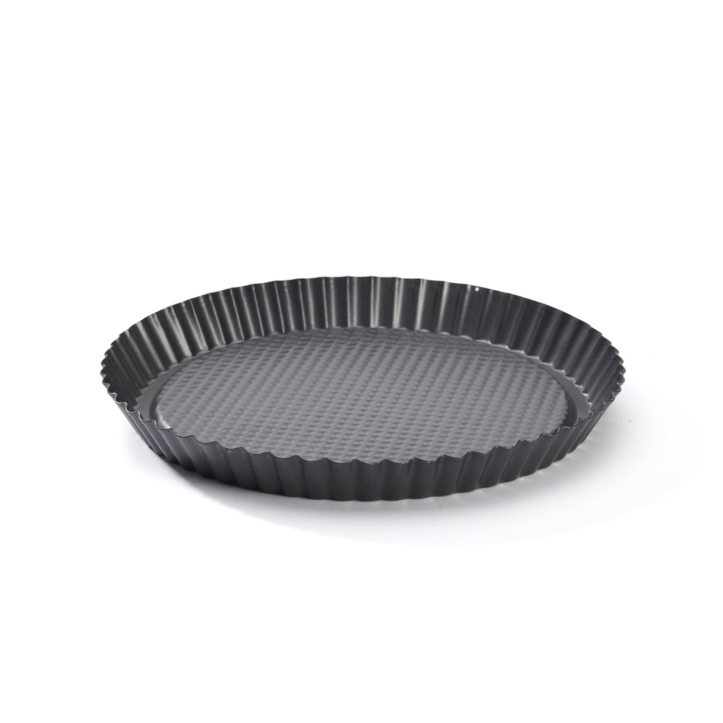 De Buyer Obstkuchenform Antihaft 28 cm – Geriffelte Tortenbodenform aus Stahl