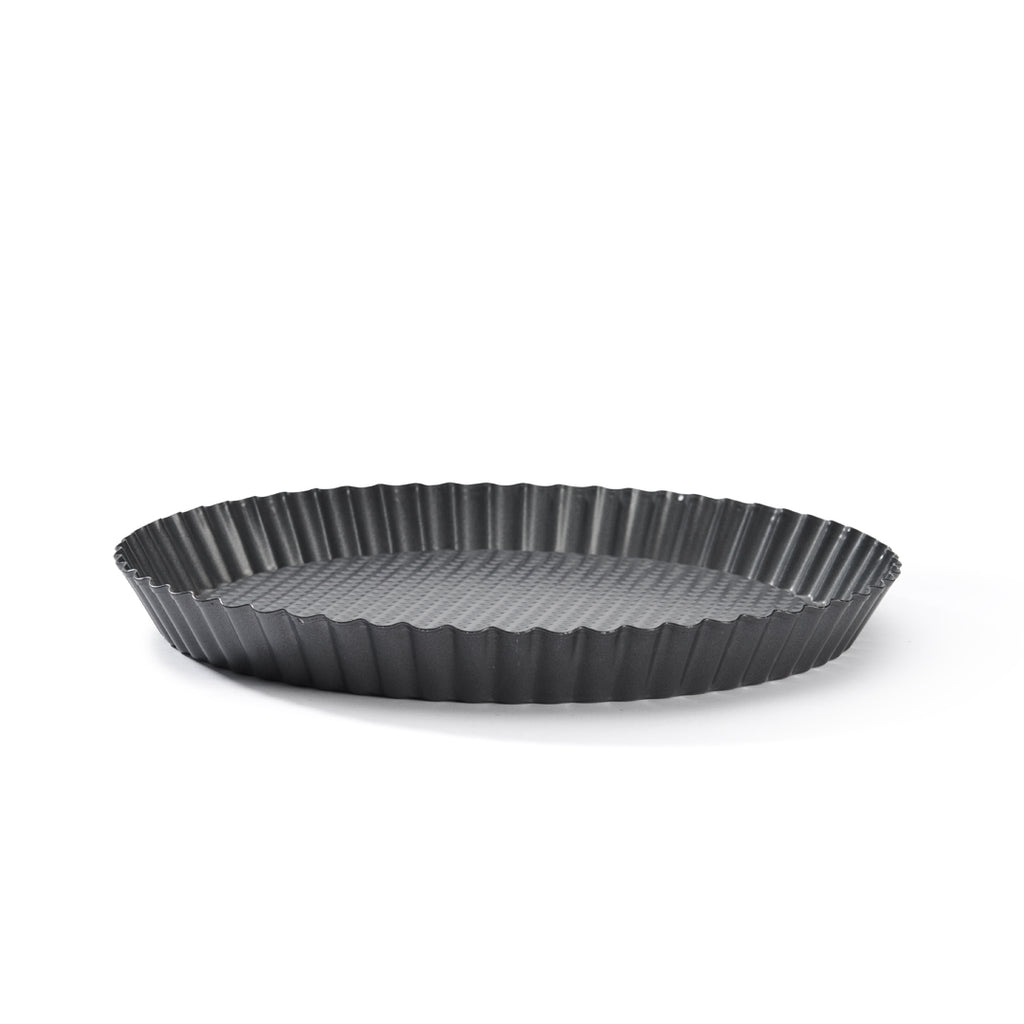 De Buyer Obstkuchenform Antihaft 28 cm – Geriffelte Tortenbodenform aus Stahl