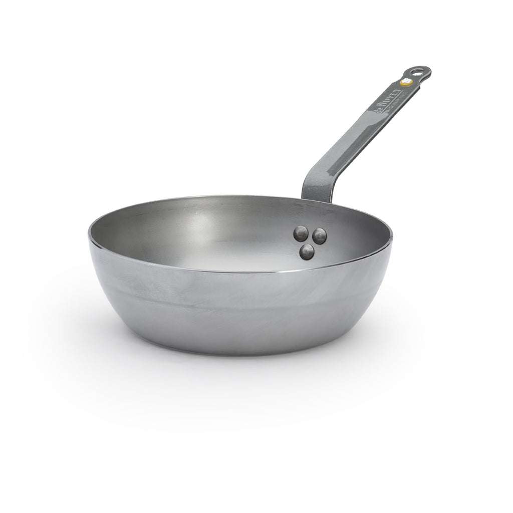 De Buyer Mineral B Bauernpfanne tief aus Stahl mit Bienenwachs – 24, 28 & 32 cm