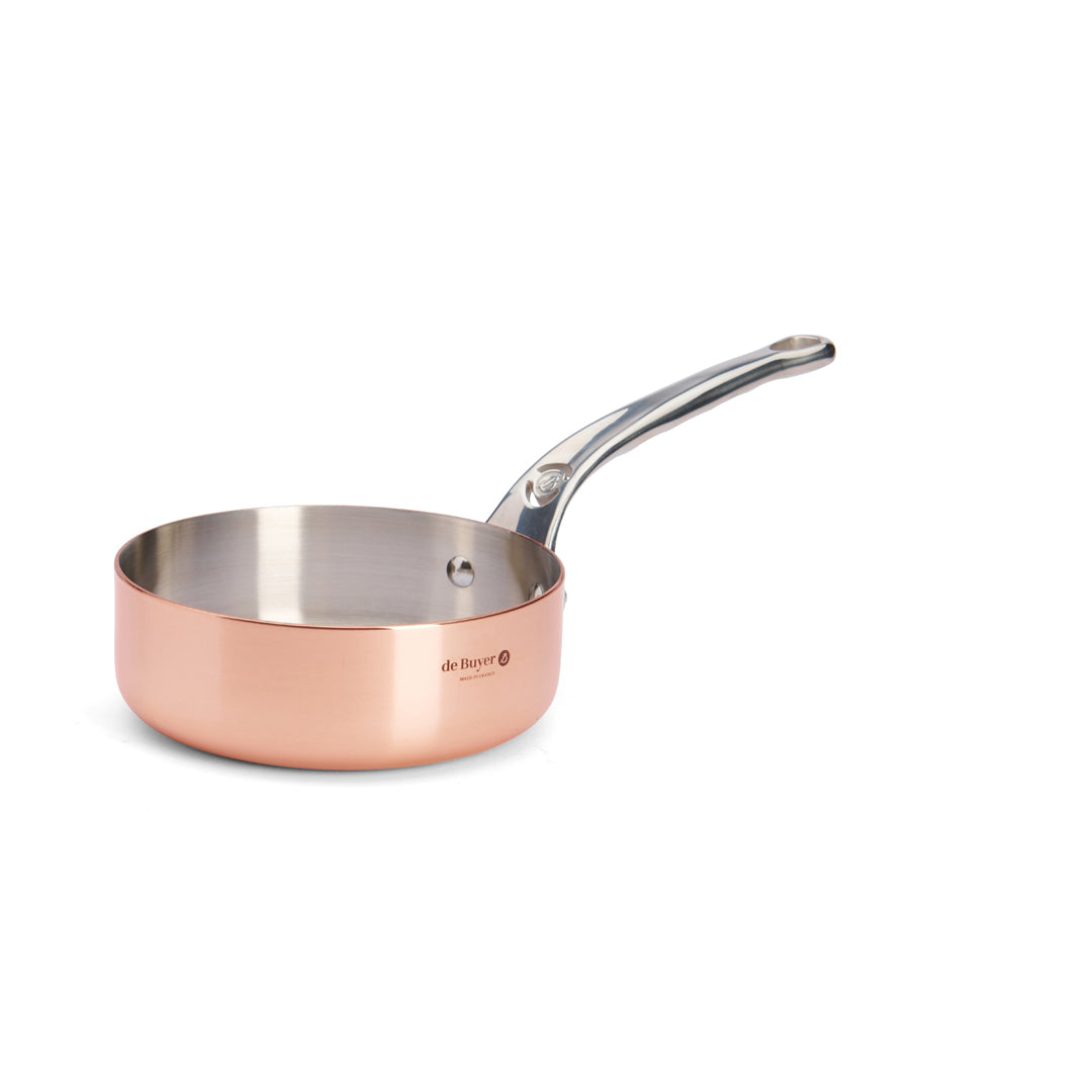 De Buyer Prima Matera Sauteuse Kupfer/Edelstahl gerade – 16, 20 &amp; 24 cm