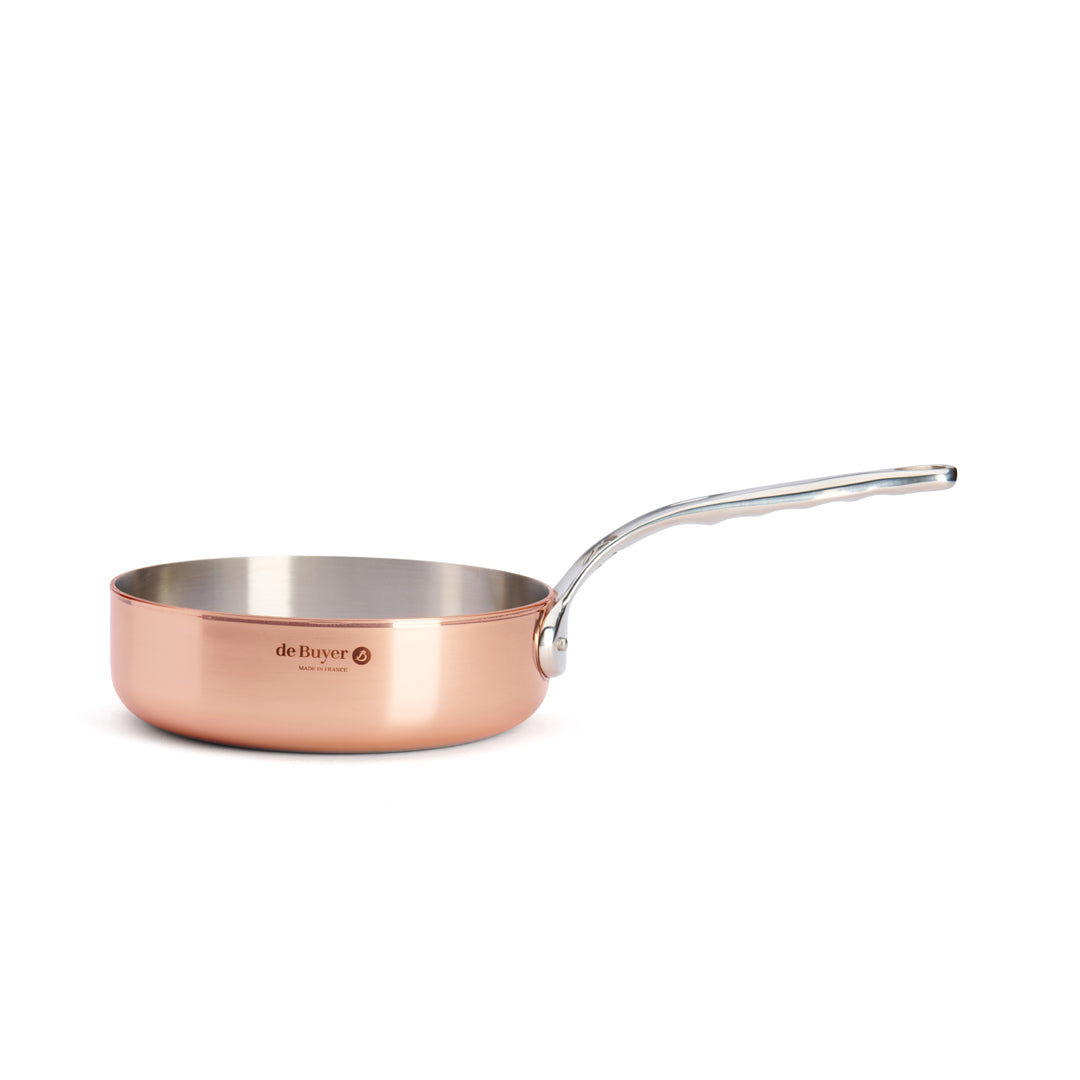 De Buyer Prima Matera Sauteuse Kupfer/Edelstahl gerade – 16, 20 &amp; 24 cm
