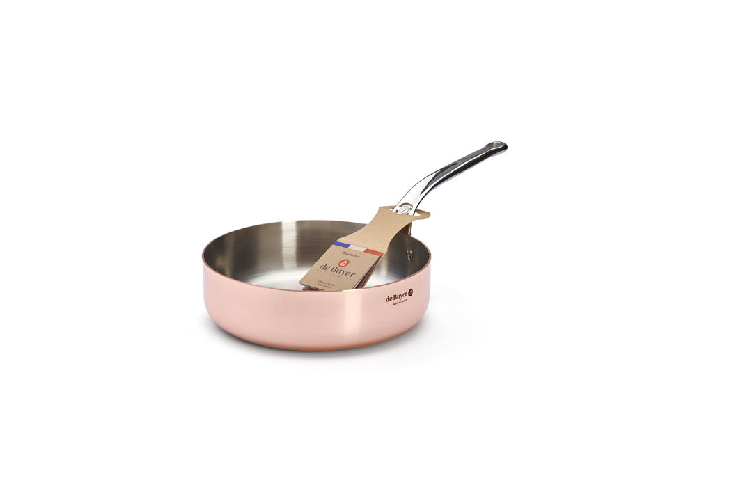 De Buyer Prima Matera Sauteuse Kupfer/Edelstahl gerade – 16, 20 &amp; 24 cm