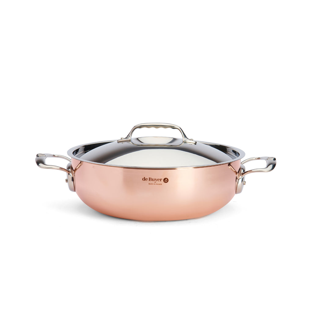 De Buyer Prima Matera Bratentopf Kupfer/Edelstahl konisch – 28 cm, 4,9 L