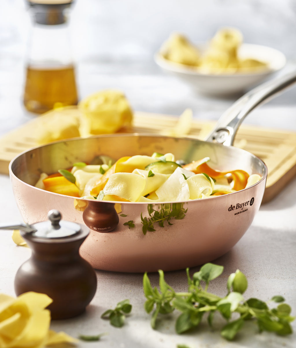 De Buyer Prima Matera Sauteuse Kupfer/Edelstahl konisch – 20 &amp; 24 cm