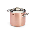 De Buyer Prima Matera Bratentopf hoch Kupfer/Edelstahl mit Deckel – 24 cm, 7,5 L