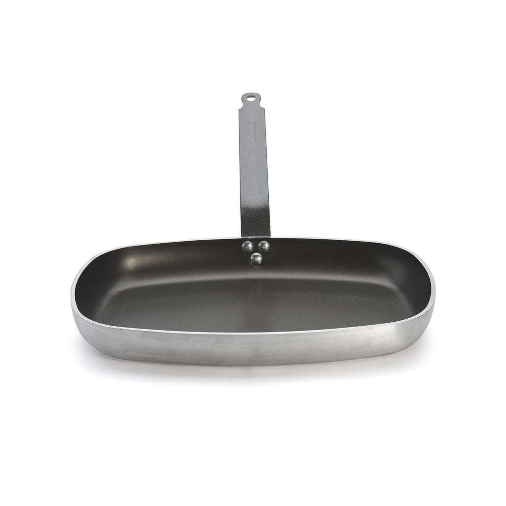 De Buyer CHOC Antihaft-Fischpfanne aus Aluminium – 38 cm, Schwarz