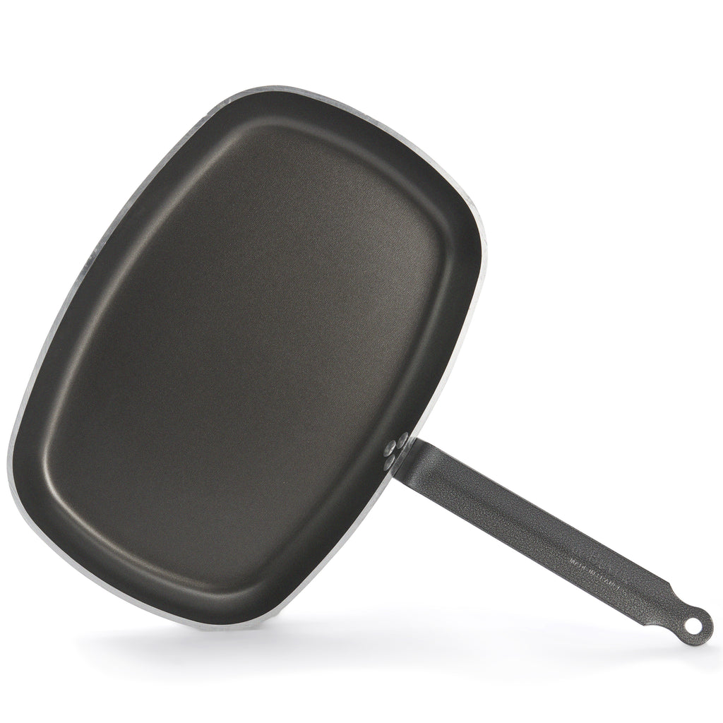 De Buyer CHOC Antihaft-Fischpfanne aus Aluminium – 38 cm, Schwarz