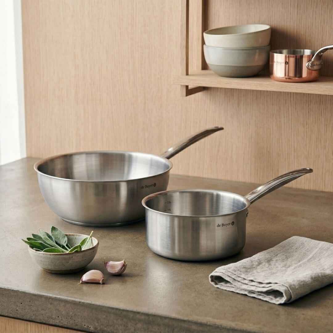 De Buyer PRIM APPETY Kasserolle IND. – 14, 16 & 20 cm, Edelstahl, Induktion - Salon Official