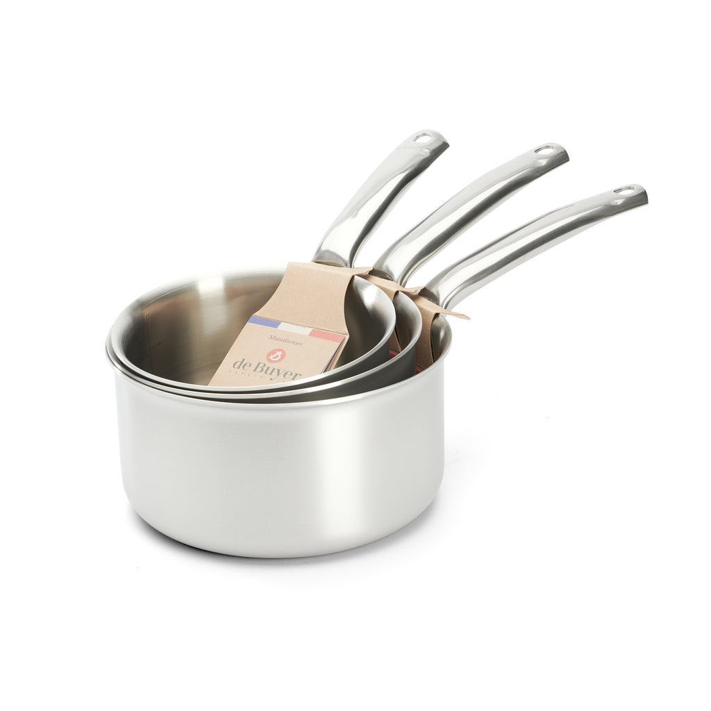 De Buyer Alchimy Stielkasserolle Set 3-tlg. – 16, 18 & 20 cm, Edelstahl - Salon Official