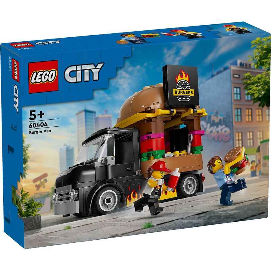 LEGO Burger-Truck 60404 - Kreatives Spielvergnügen mit 194 Teilen für Stadtfahrzeuge