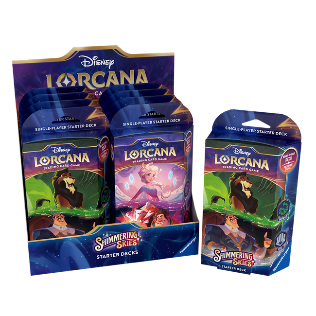 Disney Lorcana Shimmering Skies Starter Deck Display – 8 Decks EN