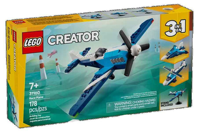 LEGO Creator 3-in-1 31160 Rennflugzeug – 178 Teile