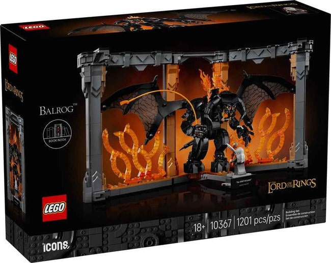 LEGO Icons 10367 Der Herr der Ringe – Balrog Bücherstütze